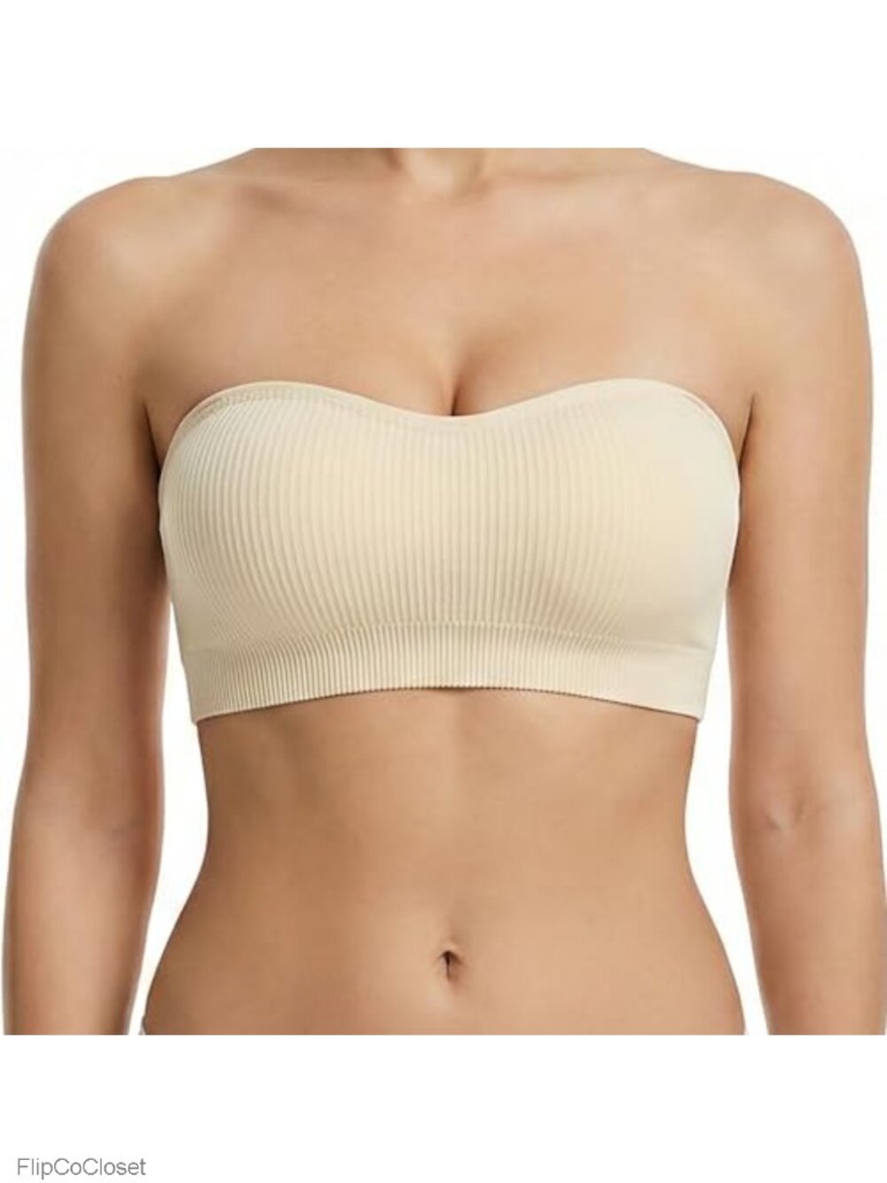 Strapless Bandeau Bra Silicone Non-Slip Wireless Removable Pads